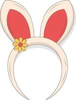 Bunny Headband Illustration on White Background vector