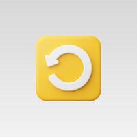 3d Realistic Reload or Refresh Icon illustration vector