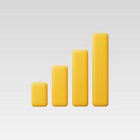 3d Realistic Graph chart illustration vector