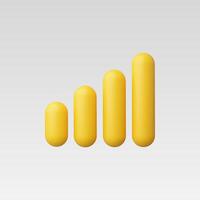 3d Realistic Graph chart illustration vector