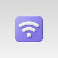 3D Realistic Wireless network icon illustration vector