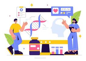 Biohacking Concept Illustration Highlighting Technological Advances in Health vector