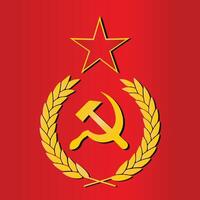 Former Russian States, Soviet Union Logo Symbols of the USSR Red Army Gradient Color vector
