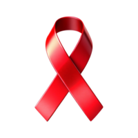 red ribbon aids awareness, A red ribbon with a bow on it is tied on transparent background, red ribbon bow png