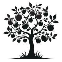 Minimalist Maple Tree Silhouette Artwork vector