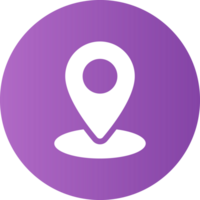 Purple Gradient Maps Circle Solid Circle Icon png
