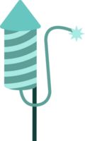 Blue New Year Curve Line Pattern Firework with Handle png
