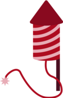 Red New Year Curve Line Pattern Firework with Handle png