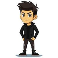 A cartoon drawing of a man with a smile on his face vector
