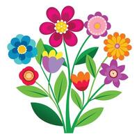 Spring flower collection vector