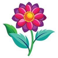 Beautiful Christmas flower Nature and flora theme Colorful icon in flat style isolated on white background vector