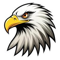 Eagle head isolated background vector