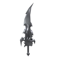 Sharp and intricate spear design isolated on transparent background png