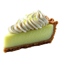 Key Lime Pie Slice on Transparent Background png