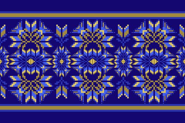 flower ethnic pixel pattern,Aztec style,abstract background.