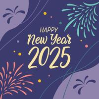 a poster that says happy new year on it vector