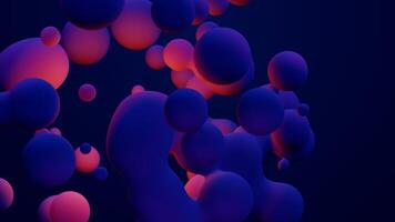 Metaverse 3d render morphing animation pink purple abstract metaball metasphere bubbles art sphere blue background backdrop vr space moving meta balls shapes motion design fluid liquid of presentation photo