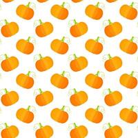 Fresh vegetable seamless pattern. Modern fashion texture background design with pumpkin or squash vegetables in orange and yellow colors. Cute illustration for wrapping paper, restaurant menu vector