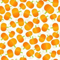 Fresh vegetable seamless pattern. Modern texture background design with abstract ordered pumpkin or squash vegetables in natural orange and yellow colors. Cute illustration for wrapping paper vector