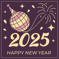 a purple poster with a ball and a balloon with the number 2013 on it. vector