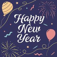 a poster with a balloon and a fireworks in the background vector