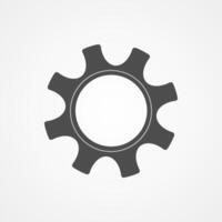 Industrial gears business illustration. Development concept mechanism construction with black contour cog and gear signify people communication. Cogwheel graphic for web element or template vector