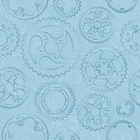 Seamless pattern with gears and cogs vector