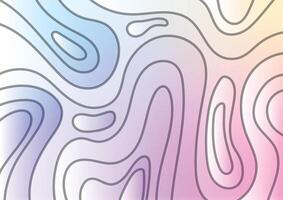 Gradient design pastel curve wavy line background vector