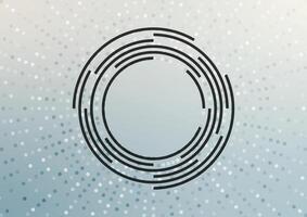Graphic circle center dot design presentation background vector