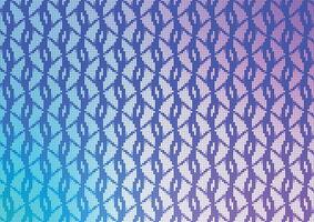 Traditional blue line vintage square pattern graphics background vector