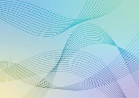 Swirl pattern line curve presentation blue background vector