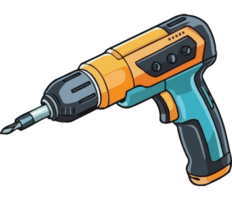 Construction industry uses sharp tools like drill isolated png