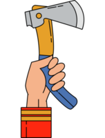 hand with axe icon png