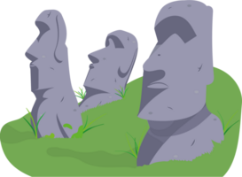Moai statue of easter island design png