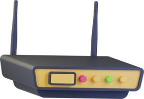 Wi Fi Router 3D icon for internet connection png