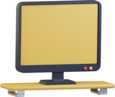 Monitor 3D icon for computer setup png