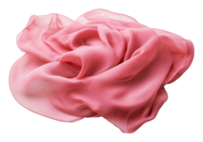 Soft pink fabric draping elegantly on a surface png