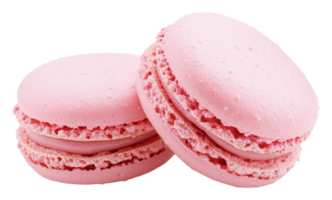 Pink macarons displayed on a white background png