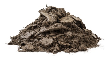 Wet clay pile suitable for sculpting projects png