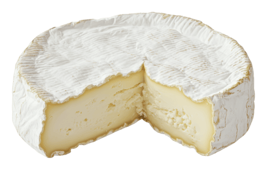 suave queso rueda parcialmente rebanado para servicio png