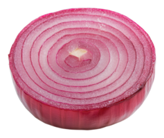 Red onion cut in half showcasing inner layers png