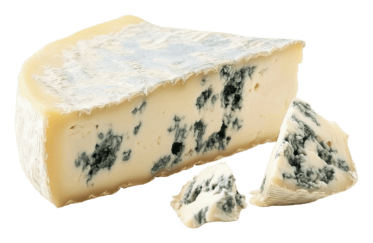 azul queso cuña en blanco antecedentes png