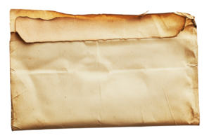 Old weathered envelope with frayed edges png