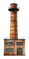 Rusty smokestack on white background png