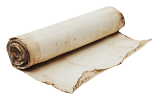 Ancient scroll unrolling to reveal hidden text png