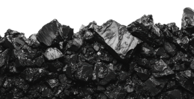 Black mineral deposits in an abstract formation png