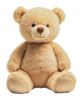 Soft teddy bear sitting on a flat surface png