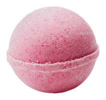Bath bomb in soft pink color for relaxation png