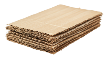 Stack of cardboard sheets on white png