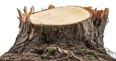 Tree stump in a natural setting after removal png